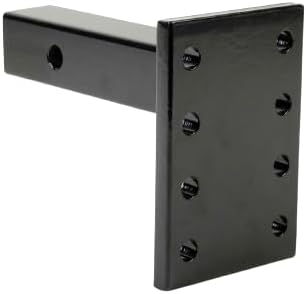 Mytee Products Mounting Plate Kit: Solid Steel 8 Ton Pintle Hitch with 2-5/16 inch Ball for Trailers, 2" Hitch Receiver