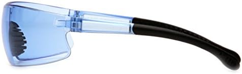 Pyramex Provoq Safety Eyewear Blue Mirror Lens Black Temples