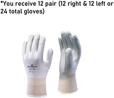 SHOWA Atlas 370B Professional Nitrile Work Gloves,for Landscaping, Gardening & Assembly, General Purpose Gloves