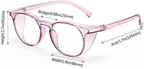 2 Pairs Anti Fog Safety Goggles Protective Glasses Blue Light Blocking Eyeglasses for Men Women