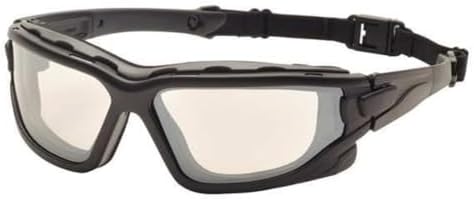 PYRAMEX I-Force Sporty Dual Pane Anti-Fog Goggle, Black Frame/Clear Anti-Fog Lens