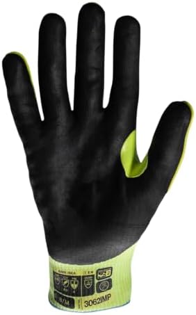 HexArmor Helix Impact Resistant & A1-A9 Cut-Resistant Work Gloves – High-Dexterity Nitrile Grip Industrial Safety Gloves