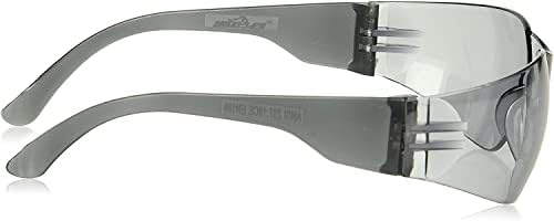 BISON LIFE Gray Safety Glasses for Men & Women, Bulk, ANSI Z87.1, 12 Pack