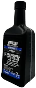 CYCLEMAX Four Pack Compatible with Yamaha Yamalube Pre-Diluted Anti-Freeze ACC-YAMAC-BL-32 Contains Four Quarts and a Funnel