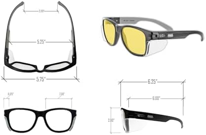 MAGID Gemstone Y50 Performance Anti-Fog Safety Glasses with Side Shields