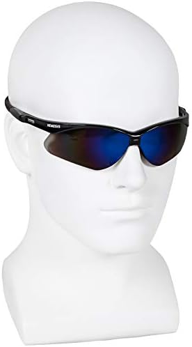 KleenGuard V30 Nemesis Safety Glasses / Sunglasses 14481 Black Frame, Blue Mirror Lens (6 Pair)