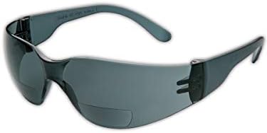 Gateway Safety 46MG25 StarLite MAG Safety Glasses, 2.5 Diopter Magnification, Gray Lens, Gray Temple