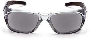 Pyramex Emerge Plus Readers Safety Glass Gray Frame Clear Full Reader 1.5 Diopter Lens