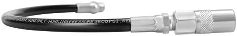 PROLUBE 12-inch Grease Gun Hose with 4-Jaw Coupler | 1/8” NPT Thread | For use with Hand Operated Grease Guns | 3,500 PSI Working Pressure (43650)