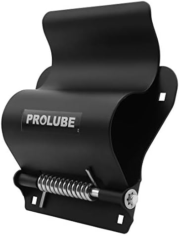 PROLUBE Heavy Duty Grease Gun Holder | 4-Bolt Design | All Steel Construction | Snap Action Clamp for Secure Hold | for Grease & Suction Guns | Attach to Any Farm & Construction Equipment (44842)