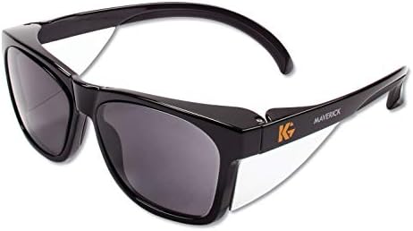 KleenGuard™ V30 Maverick Eye Protection (49311), with KleenVision™ Anti-Fog Coating, Smoke Lenses, Black Frame (Qty 1)