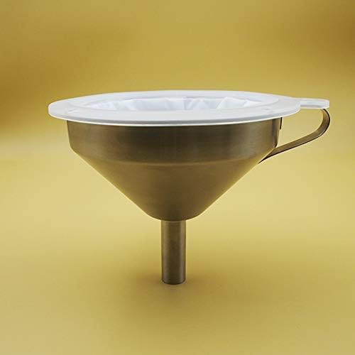 304 Stainless Steel Kitchen Funnel set of 3 with Filter Strainer and Mesh Wide Mouth Wine Funnel Filter Transferring Liquid,Dry Powder Ingredients (funnel 5''+filter 400mesh)