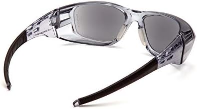 Pyramex Emerge Plus Readers Safety Glass Gray Frame Clear Full Reader 1.5 Diopter Lens