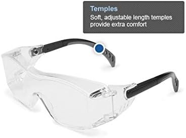Gateway Safety 6966 Cover2 Safety Glasses Protective Eye Wear - Over-The-Glass (OTG), IR Filter Shade 5.0 Lens, Black Temple