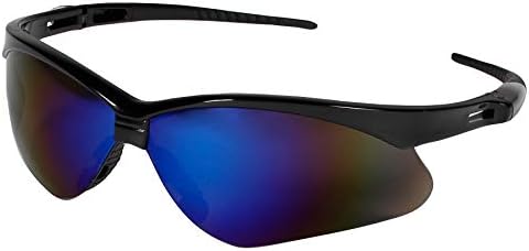 KleenGuard V30 Nemesis Safety Glasses / Sunglasses 14481 Black Frame, Blue Mirror Lens (6 Pair)