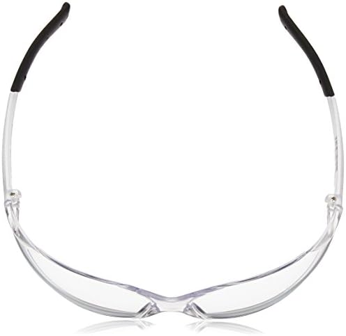 Crews BKH10 BearKat Magnifier Polycarbonate 1.0 Diopter Clear Lens Safety Glasses with Non-Slip Hybrid Black Temple Sleeve, 1 Pair (Pack of 2)