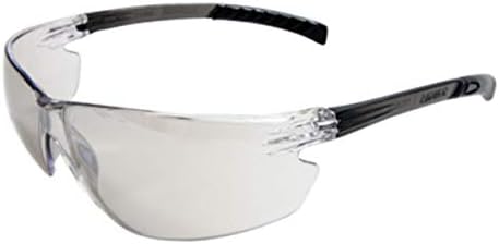 Radnor Glasses Safety Indoor/Outdoor Clear Anti-Scratch Classic Plus Unframed Charcoal Flexible Temple with Grips Wrap-Around Single Ansi Z87+ -1 Box of 12