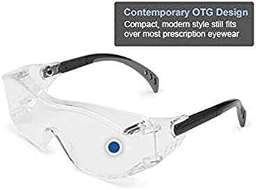 Gateway Safety 6983 Cover2 Safety Glasses Protective Eye Wear - Over-The-Glass (OTG), Gray Lens, Black Temple, 3 Pair