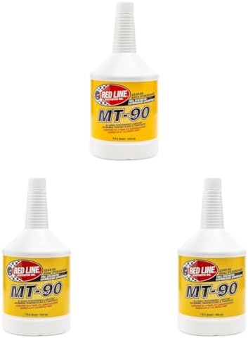 Red Line (50304) MT-90 75W-90 GL-4 Manual Transmission and Transaxle Lubricant - 1 Quart (Pack of 3)