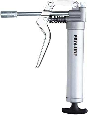 Groz Marine Mini Pistol Grease Gun, 3,500 PSI Aluminium Barrel with SS-304 Handle, 3 oz Cartridge, 1/8" NPT, 4" Steel Extension and Coupler, Corrosion-Resistant One-Hand Pistol Grip (43242)