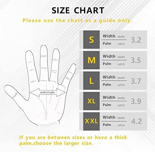 LOCCEF Nitrile Work Gloves, 18-Gauge, 3D Stretchy, Touchscreen 6 Pairs