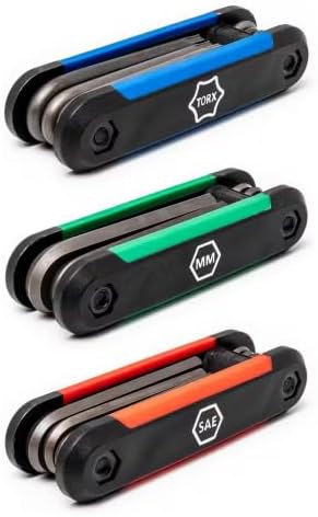 Husky SAE/Metric Folding Hex Key Set With Bonus Torx Set (3-Piece)