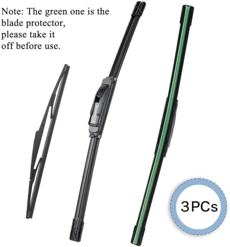 Wiper Blades Replacement for 2011-2015 Kia Sorento, 2010-2019 2021 Soul, 2018-2019 Soul EV, Original Factory Quality Front & Rear Wipers Blade Set for My Car - 24" 20" 11" (Pack of 3)