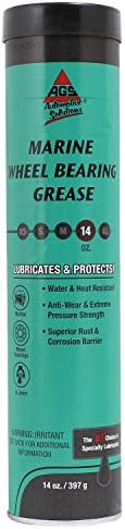 AGS Marine Wheel Bearing Grease, Cartridge, 14 oz, Maximum Rust and Corrosion Protection, High Heat Resistance, Natural Oxidation Inhibition, Water Insoluble Formula