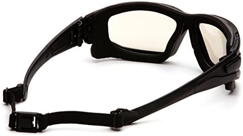 PYRAMEX I-Force Sporty Dual Pane Anti-Fog Goggle, Black Frame/Clear Anti-Fog Lens