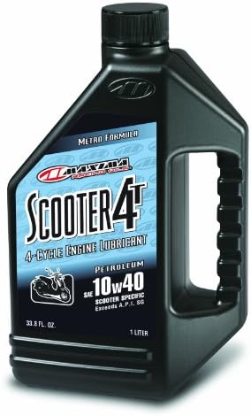 Maxima Racing Oils 11901-4PK Scooter 4T 10w40 Engine Oil 1L Bottle, 4-Pack