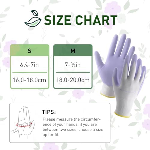 HANDLANDY 2/3/6 Pairs Womens Gardening Gloves, Garden Gloves for Women