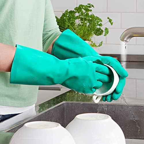ThxToms Chemical Resistant Nitrile Gloves, Latex Rubber Free, 1 Pair, L