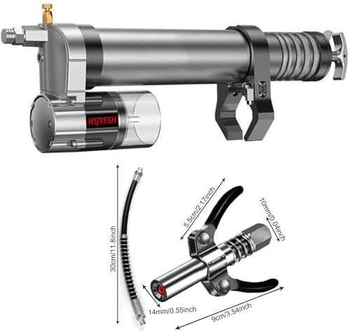Grease Gun Adapter,Convert Pneumatic Tool, Cordless Drills and Impact Drivers into Electric Grease Gun,Universal Conversion Gun Head with Grease Gun Coupler