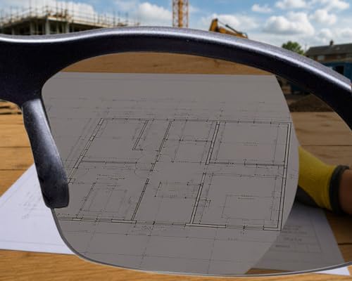 voltX CONSTRUCTOR Smoke Full Lens Reading Safety Glasses +2.5 Dioptre