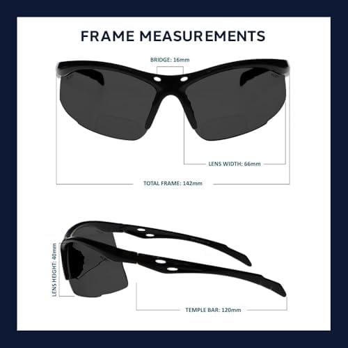 Bifocal Safety Glasses - Safety Lenses with Readers for Healthcare, Woodworkers, Motorcyclists, Workshop - Ansi Z87+