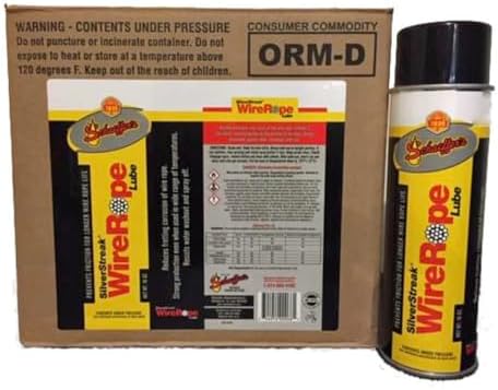 Schaeffer Manufacturing Co. 0199-011 Silver Streak Wire Rope Lubricant, 16 oz. Aerosol Can (Pack of 12)