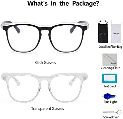 Feaglo Safety Glasses, Anti Fog Safety Goggles for Women Men, Blue Light Blocking Stylish Eye Protection Glasses Side Shield
