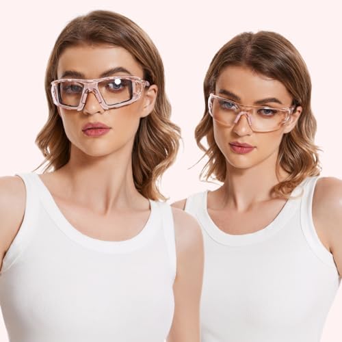 UKNOW Safety Glasses - Anti Fog Wraparound Lenses - Removable Foam Gasket - ANSI Z87.1 Protective Eyewear - Impact Resistant