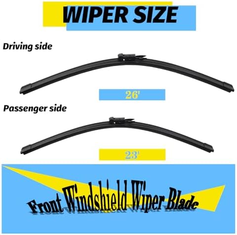26"+23" Windshield Wiper Blade Replacement Kit for 2008-2018 Sequoia / 2007-2018 Tundra / 2004-2012 Mercedes-Benz A-Class - OEM Quality All Season Windshield Wiper Pinch Tab (Set of 2)
