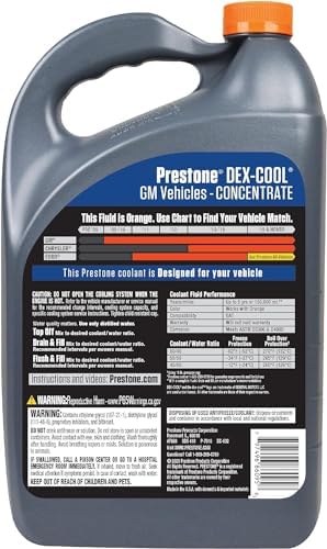 Prestone Dex-Cool Antifreeze and Coolant Concentrate, 1 Gallon, Pack of 6