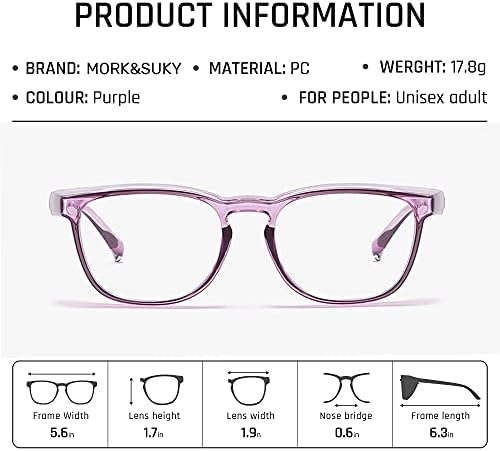 MORK&SUKY Safety Glasses, Stylish Goggles With No Fog Lense, Alternatives To Regular Protective Eyewear For Lab and Nursing.
