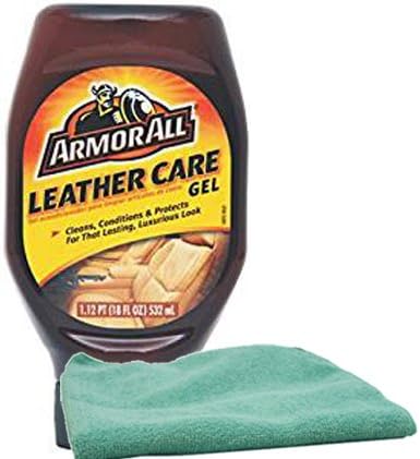 Armor All Leather Care Gel (18 Oz.) Bundled with a Microfiber Cloth (2 Items)