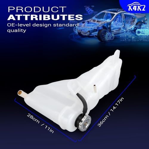 603-380 Coolant Reservoir w/Cap for 11-21 Chrysler 300/ Challenger Charger