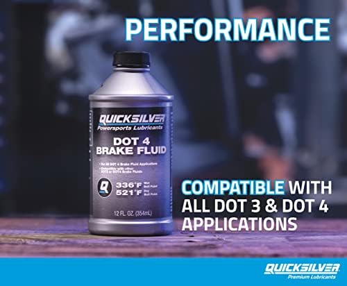 Quicksilver DOT 4 Brake Fluid for Marine, Automotive and Powersports Brake Systems, 12oz