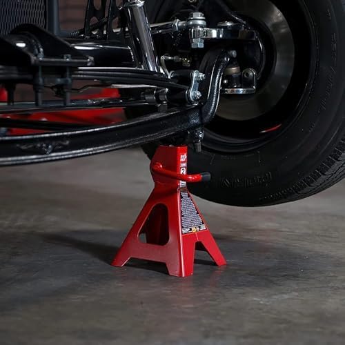 Big RED Torin Steel Jack Stands: 2 Ton (4,000 lb) Capacity, Red, 1 Pair
