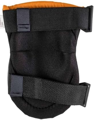 ALTA 50453.50 AltaFLEX Gel Knee Protector Pad, Gray/Orange Cordura Nylon Fabric, AltaLOK Fastening, Flexible Cap, Long, Gray