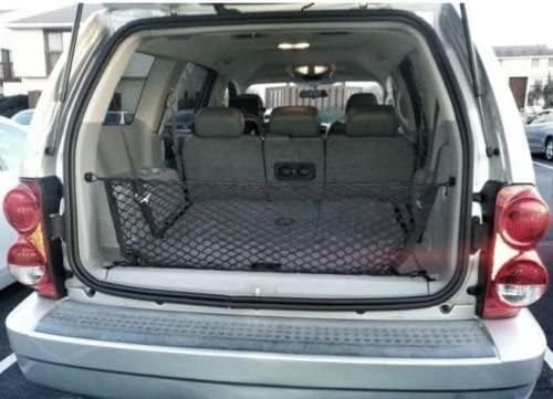 Envelope Style Trunk Mesh Cargo Net - Dodge Durango SXT GT R/T SRT 1998 - 2025 Car Accessories - Premium Trunk Organizers and Storage - Cargo Net For Truck - Best Carrier Organizer for Dodge Durango.