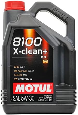Motul 8100 X-clean+ 5W-30 Full Synthetic Motor Oil | Engineered to Help Protect Emissions Systems, Clean Engine Performance | Long Drain Capable, Improved Engine Responsiveness | 1L