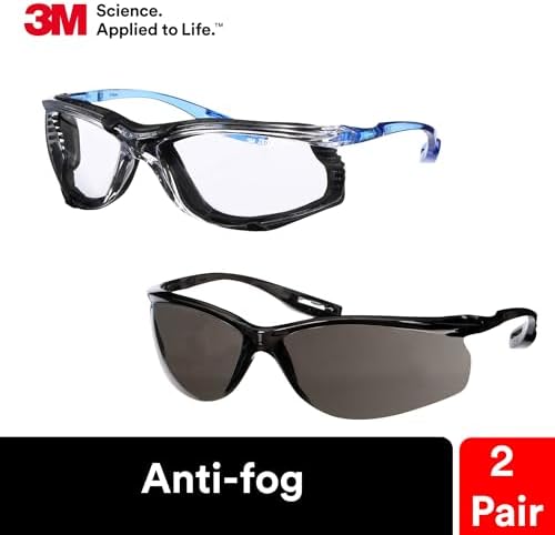 3M Safety Glasses, Virtua CCS and Virtua Sport CCS, Anti-Fog, ANSI Z87
