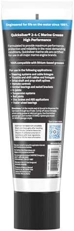Quicksilver 2-4-C Marine Grease, 8 oz Tube